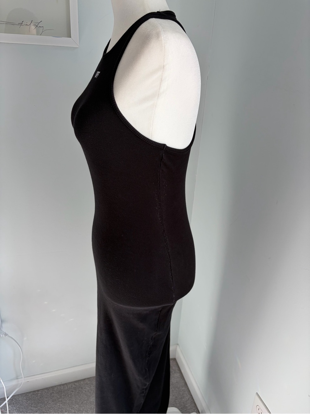 Off-White Black Ribbed Racerback Dress - Picture 15 of 16